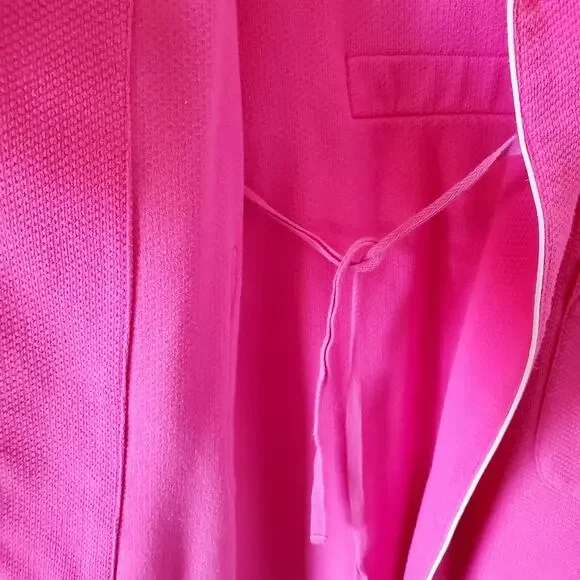 Lauren Ralph Lauren Robe Womens S Pink Waffle Weave Pockets Belt Bathrobe LRL - Picture 4 of 15
